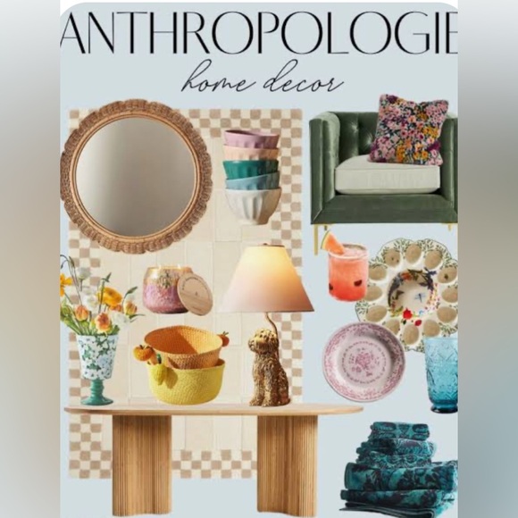 LIVE NOTIFICATION Anthropologie Home Decor - Picture 1 of 1